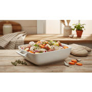 thumbnail: BonBistro Ovenschalen Yong Squito - Wit - 39 x 24 x 6 cm / 3.5 Liter - 2 stuks
