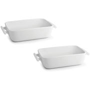 thumbnail: BonBistro Ovenschaal Yong Squito - Wit - 20 x 14 x 6 cm / 1.1 Liter - 2 stuks