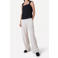 Another-Label wide leg regular waist broek met krijtstreep beige