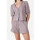 Another-Label regular waist gestreepte casual short bruin