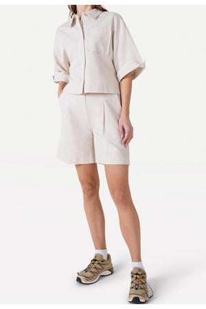 regular waist bermuda short beige