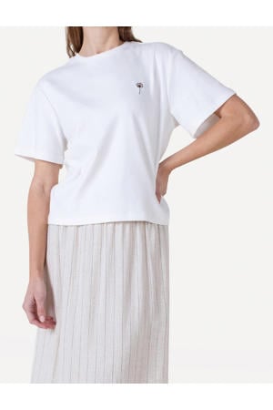 T-shirt met backprint ecru