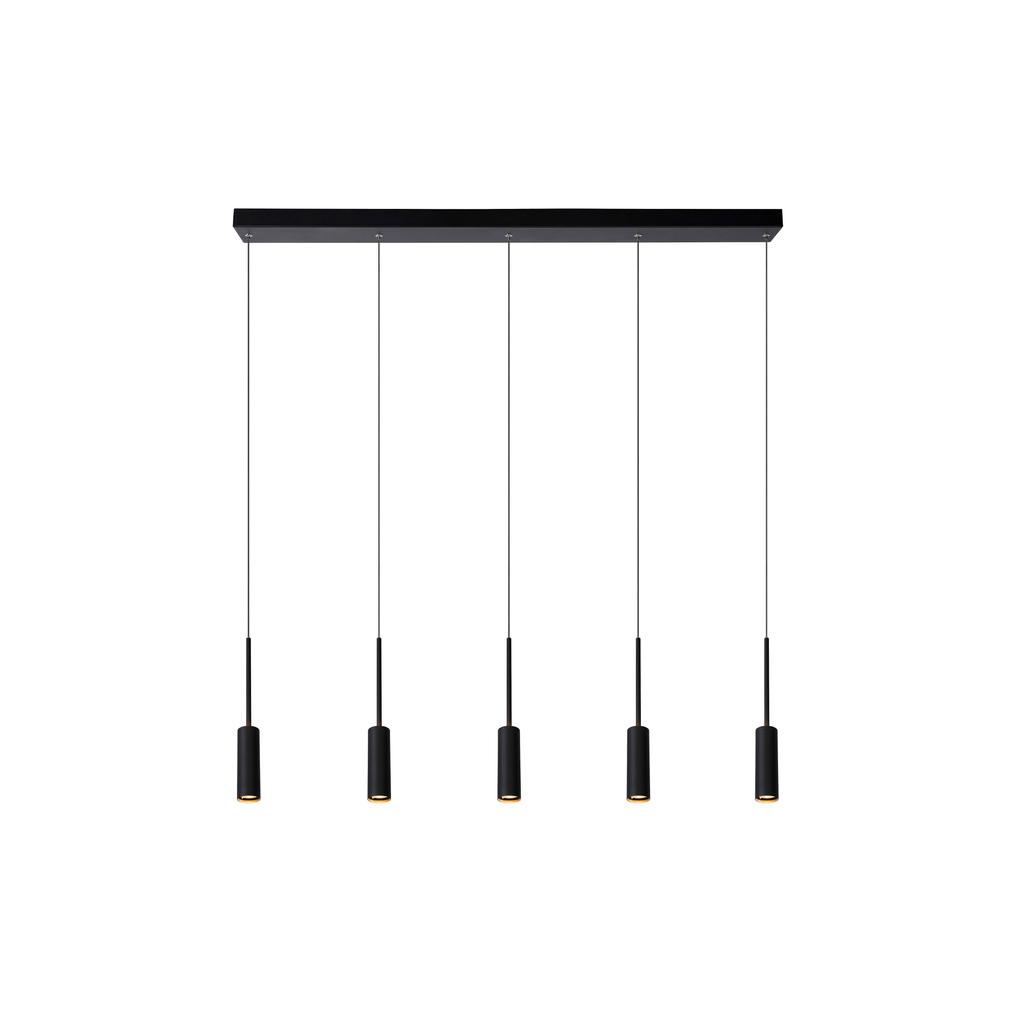 Lucide TUBULE - Hanglamp - LED - 5x7W 2700K - Zwart