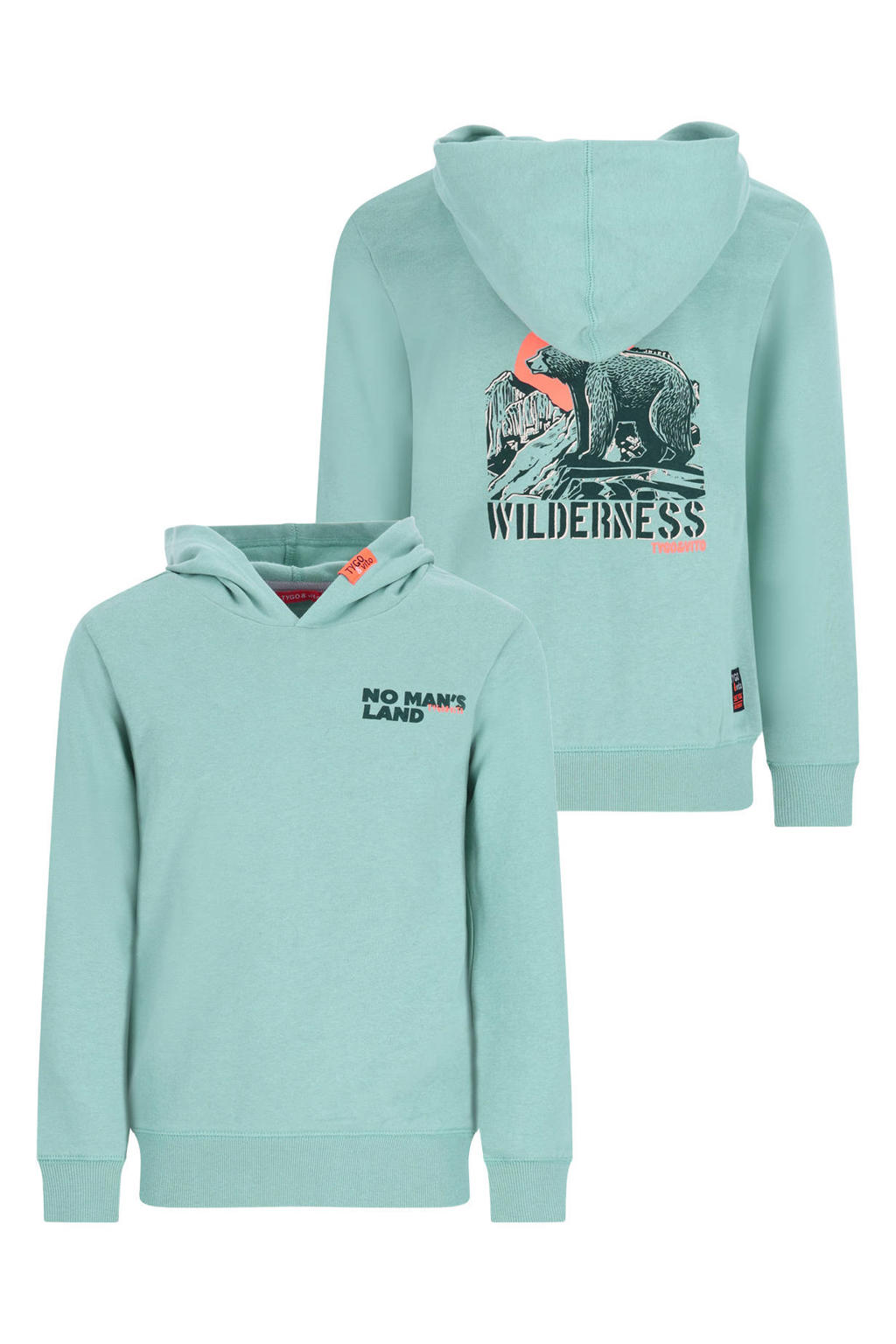 TYGO & vito hoodie met backprint - blauw