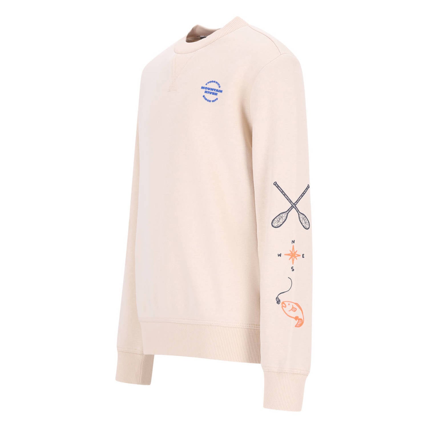 TYGO & vito rechtvallende sweater met print ecru