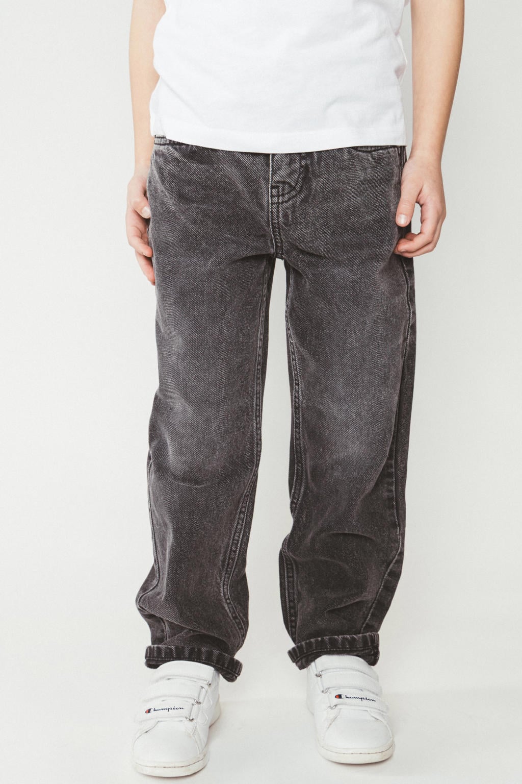 Grey denim jongens TYGO & vito regular fit jeans van denim met effen