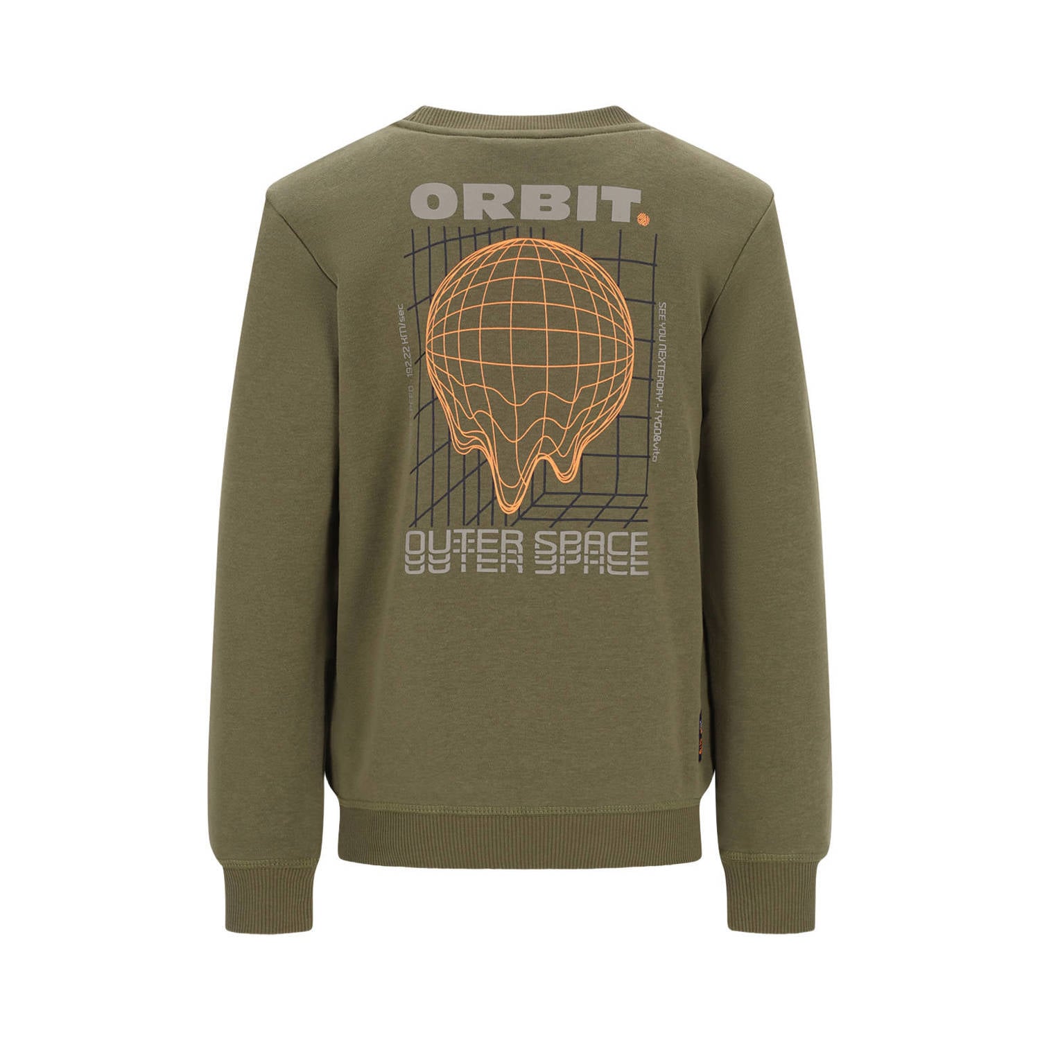 TYGO & vito rechtvallende sweater met backprint donkergroen