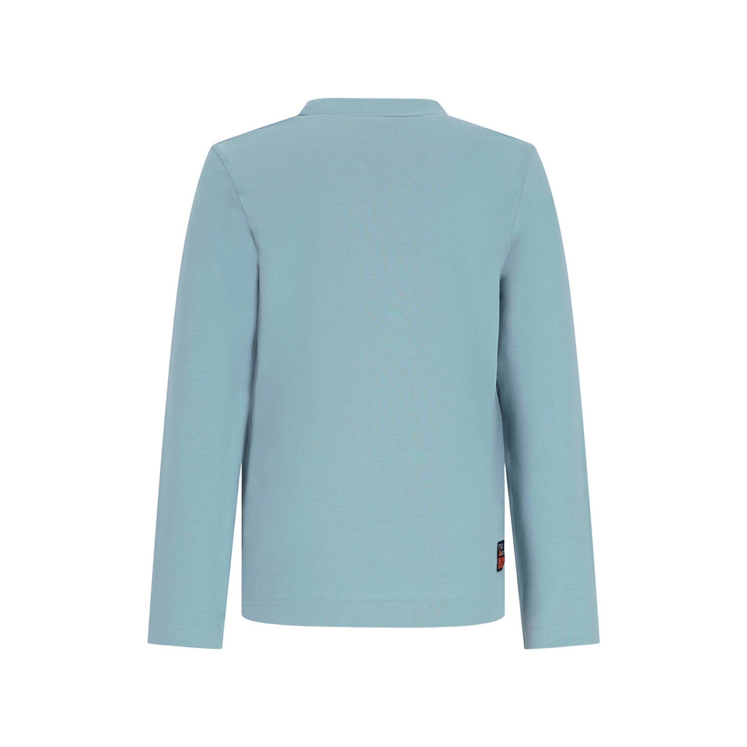 TYGO & vito jersey rechtvallende longsleeve met print lichtblauw