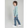 TYGO & vito jersey rechtvallende longsleeve met print - lichtblauw