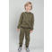 TYGO & vito regular fit joggingbroek met print - olijfgroen