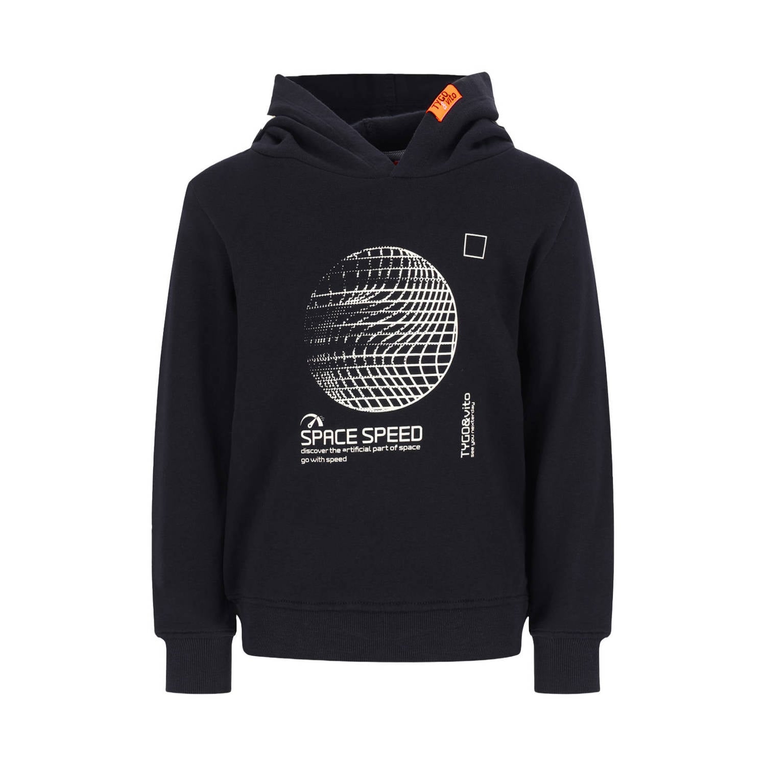 TYGO & vito hoodie met print zwart