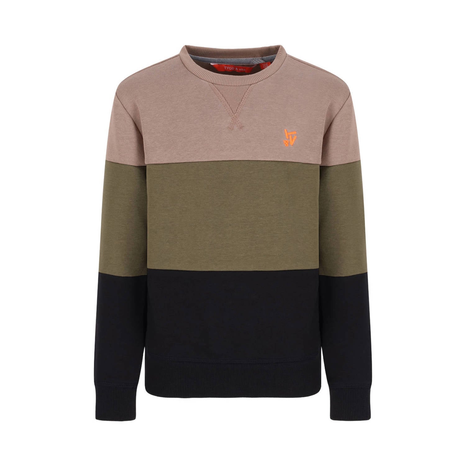 TYGO & vito sweater donkergroen
