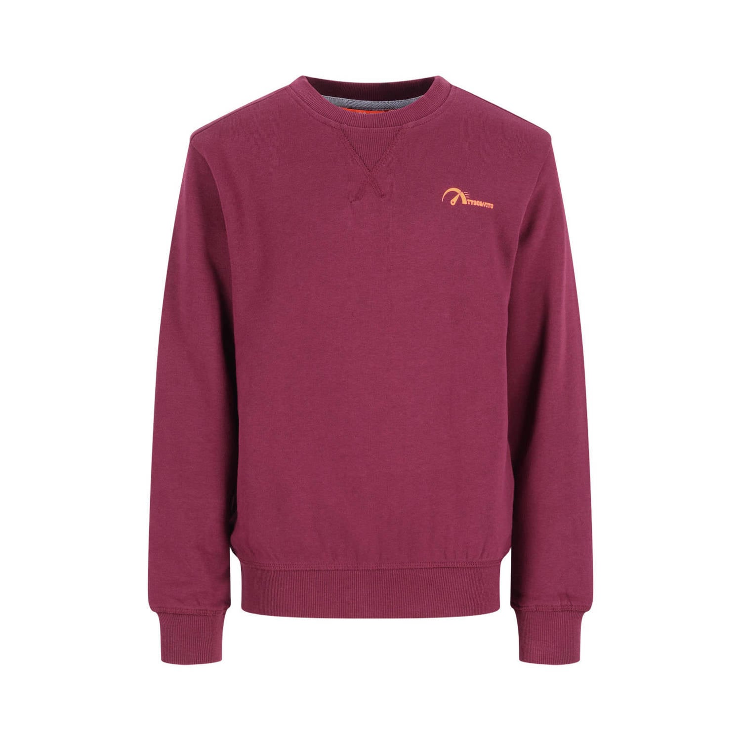 TYGO & vito sweater met backprint donkerrood