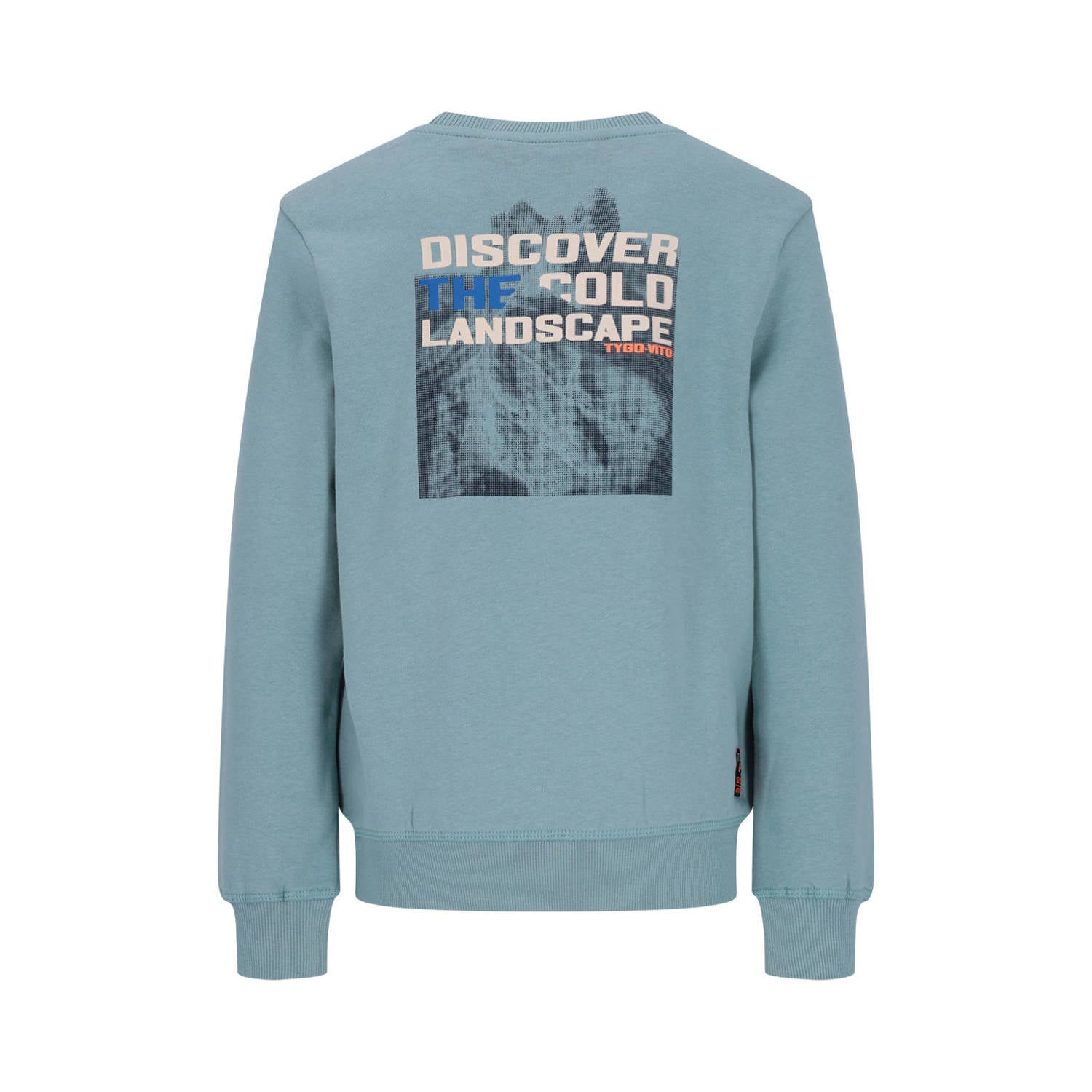TYGO & vito sweater met backprint lichtblauw
