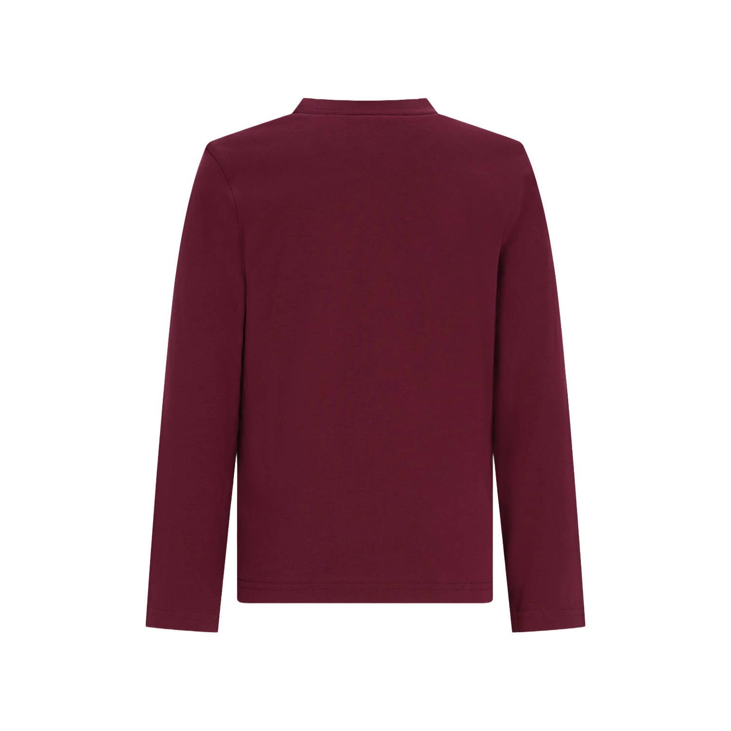 TYGO & vito jersey rechtvallende longsleeve met print donkerrood