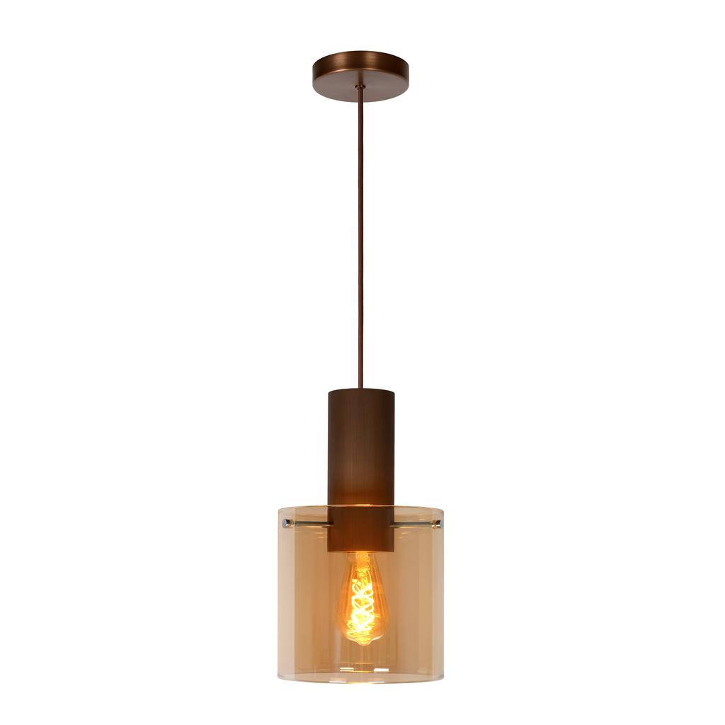 Lucide TOLEDO - Hanglamp - Ø 20 cm - 1xE27 - Amber