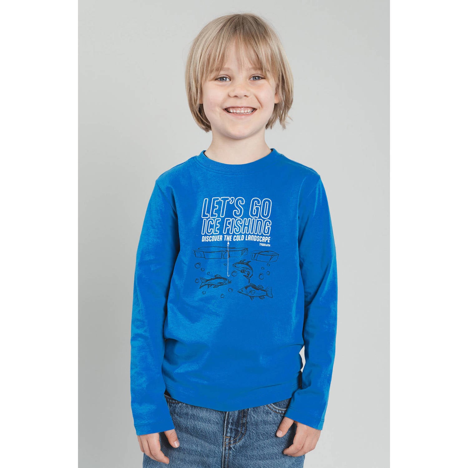 TYGO & vito jersey longsleeve met print blauw