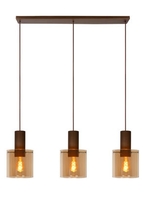 TOLEDO - Hanglamp - Ø 20 cm - 3xE27 - Amber
