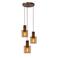 Lucide TOLEDO - Hanglamp - 3xE27 - Amber