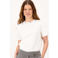 Zusss T-shirt met strass-steentjes - ecru