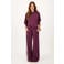 Zusss wide leg broek - donkerrood