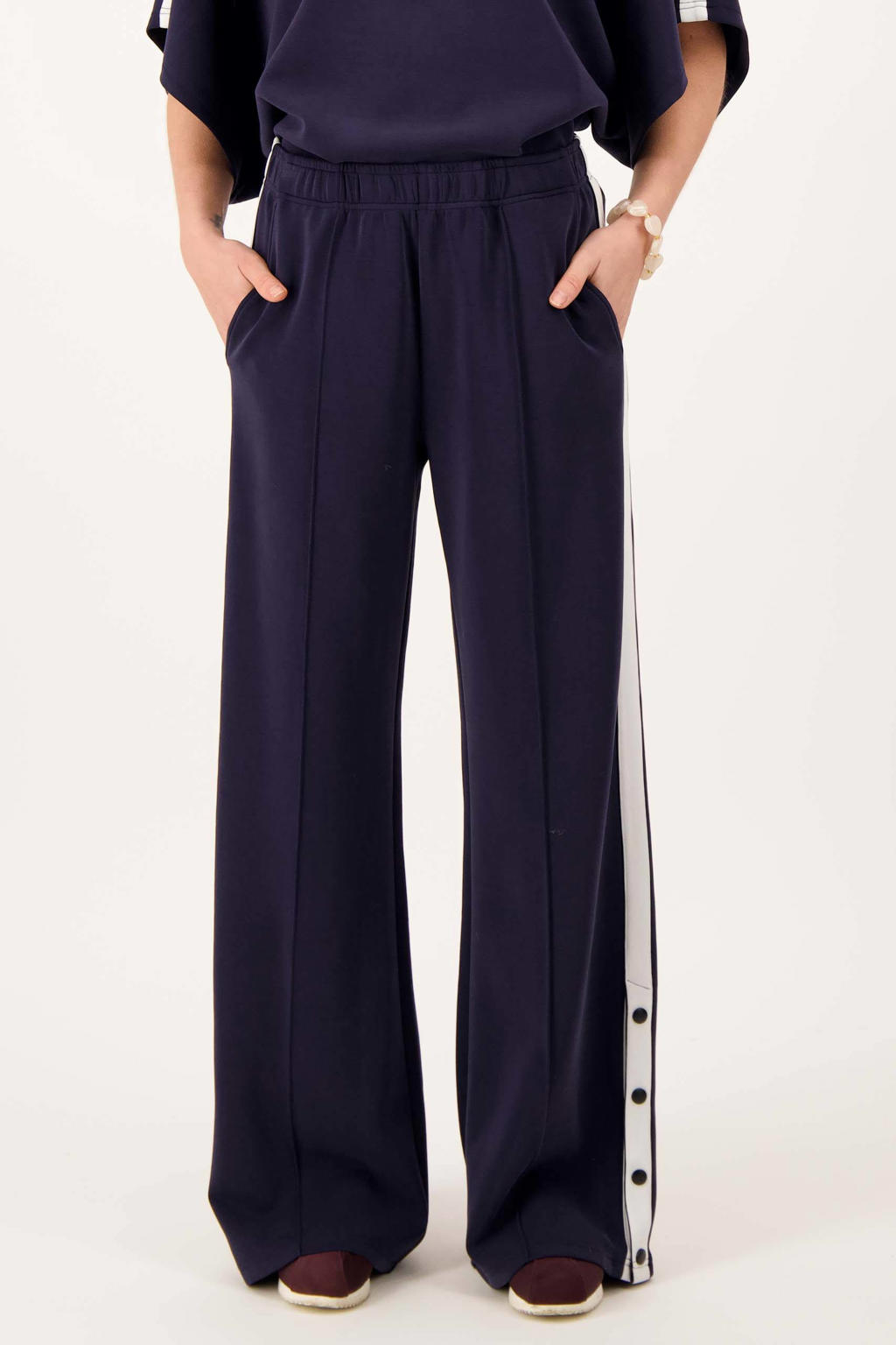 Zusss straight leg broek - donkerblauw