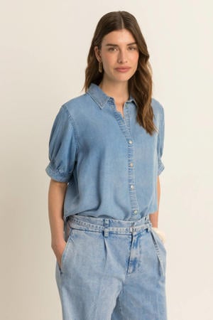 blouse light blue denim