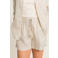Expresso wide leg regular waist casual short linnen beige