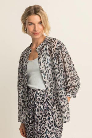 blouse met dierenprint multi
