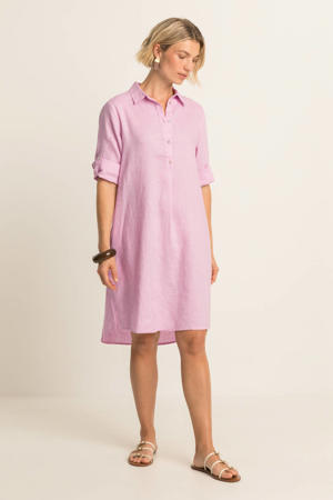 linnen blousejurk roze