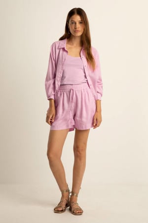 linnen blouse roze