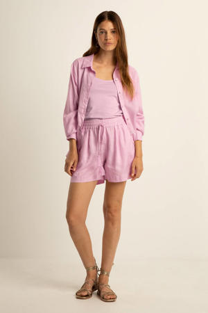 linnen blouse roze