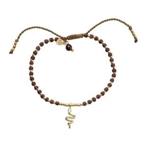 armband Untamed Snake Garnet