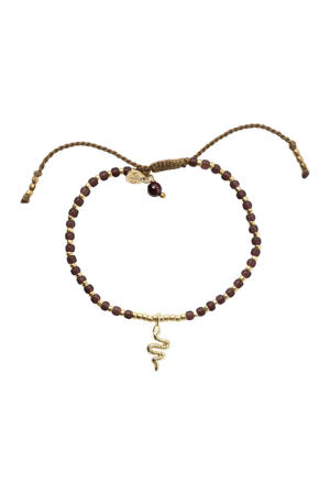 armband Untamed Snake Garnet
