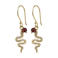 A Beautiful Story oorbellen Freedom Snake Garnet