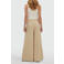 JOSH V wide leg high waist broek beige