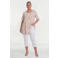 YOEK gebloemde tuniek beige