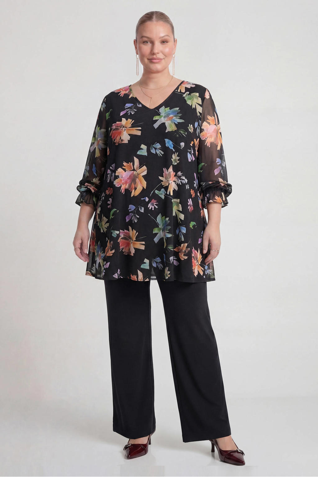 YOEK Lovers Collection straight regular waist broek zwart