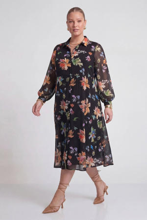gebloemde blousejurk multi