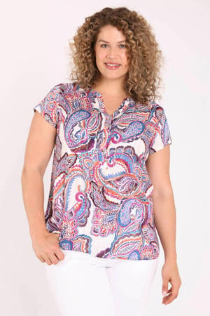 top Plus Size met paisley - meerkleurig