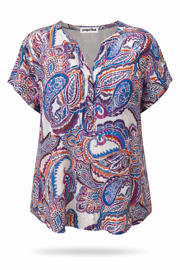 thumbnail: Paprika top Plus Size met paisley - meerkleurig