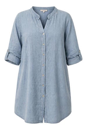 blouse Plus Size - mediumblauw