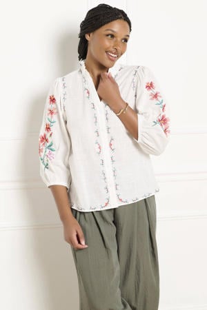 blouse broderie wit