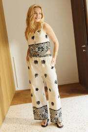 thumbnail: Sanny x LOLALIZA x Wehkamp wide leg regular waist broek ecru