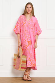 thumbnail: Sanny x LOLALIZA x Wehkamp maxi jurk met bloemen roze