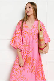 thumbnail: Sanny x LOLALIZA x Wehkamp maxi jurk met bloemen roze