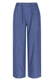 thumbnail: LOLALIZA wide leg regular waist broek medium blue denim