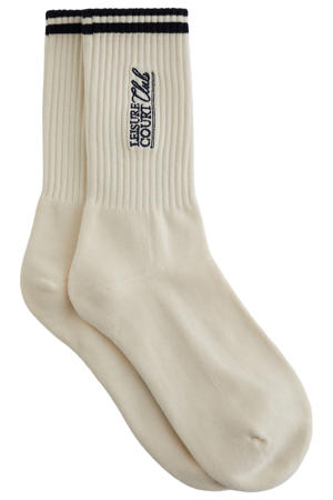 sokken ecru/donkerblauw