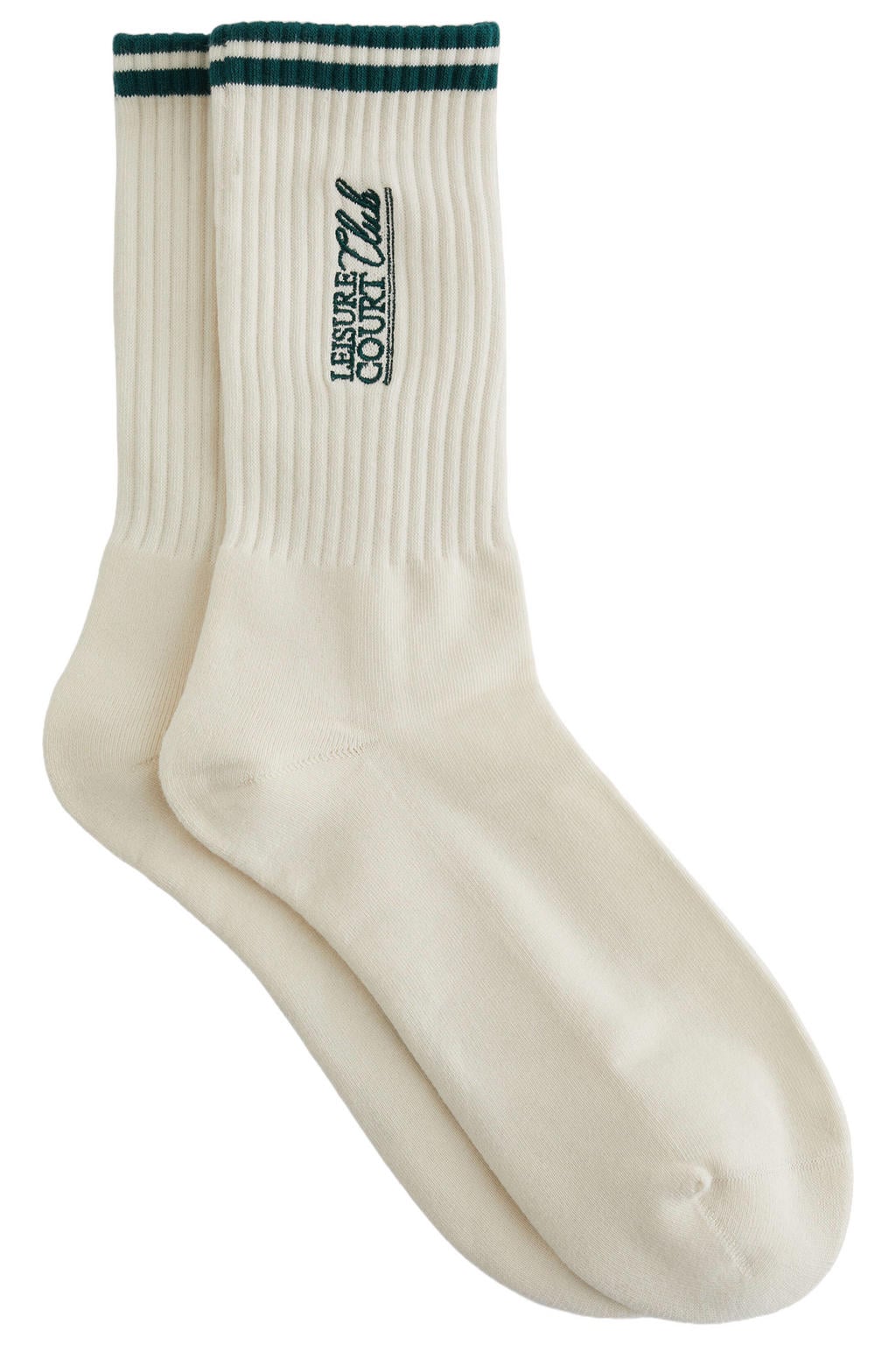 WE Fashion sokken ecru/groen