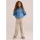 WE Fashion loose fit casual broek - beige